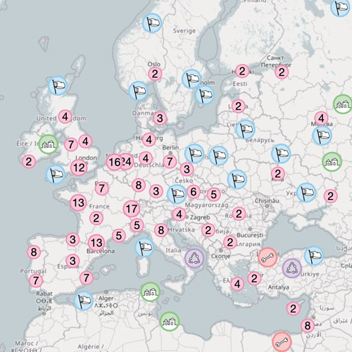 Precious Plastic map of europe