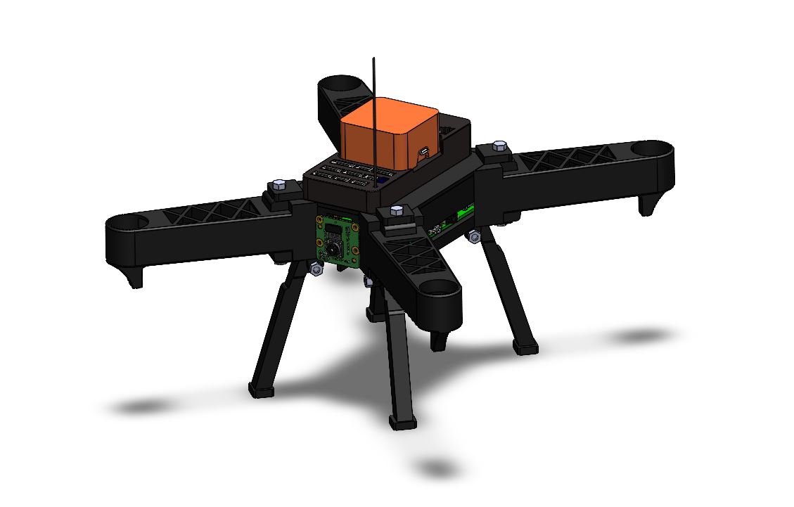 3D model drona u SolidWorks software paketu